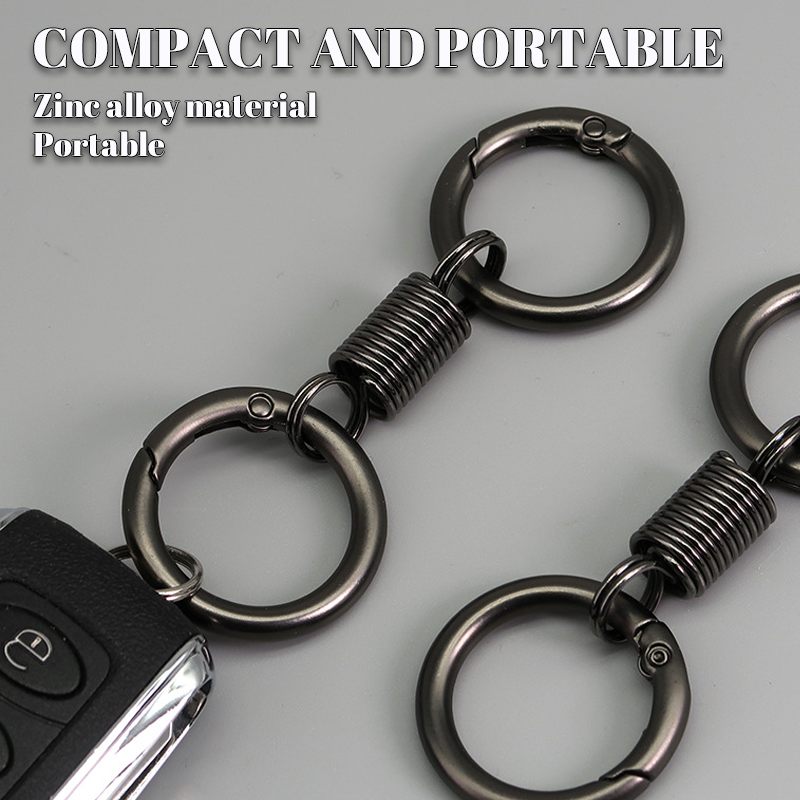 (š„2024Last Day Promotion - 49% off)Nordic Retro Spring Double Ring Keychain